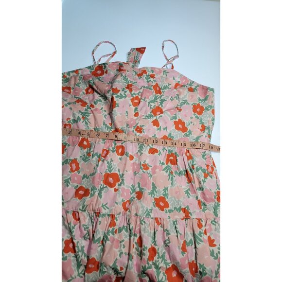 FREE ASSEMBLY Pink Floral Sleeves A-line Cotton Button Dress Sz XL - Picture 14 of 16